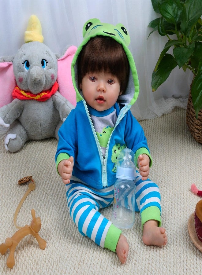 CHAREX Lifelike Reborn Baby Dolls Boy - 18 Inch Baby Toddler Soft Body Realistic Newborn Baby Doll Real Life Baby Dolls Toy Gift with Accessories for Kids Age 3+ - Image 5